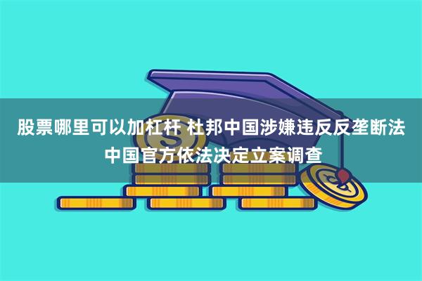 股票哪里可以加杠杆 杜邦中国涉嫌违反反垄断法 中国官方依法决定立案调查